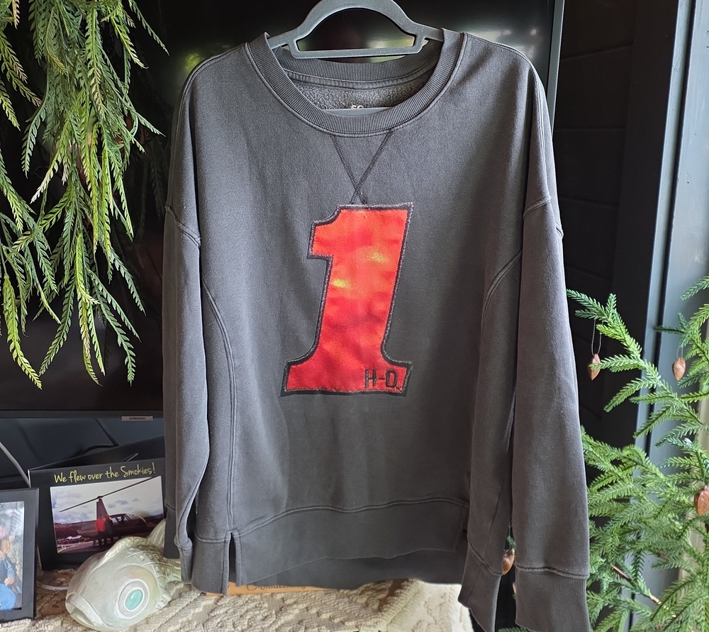 SO Camden Charcoal Crewneck Sweater with HD Graphic